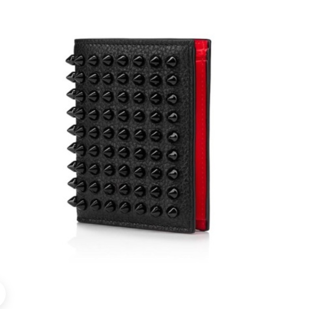 Authentic Christian Louboutin Paros Black Studded Wallet